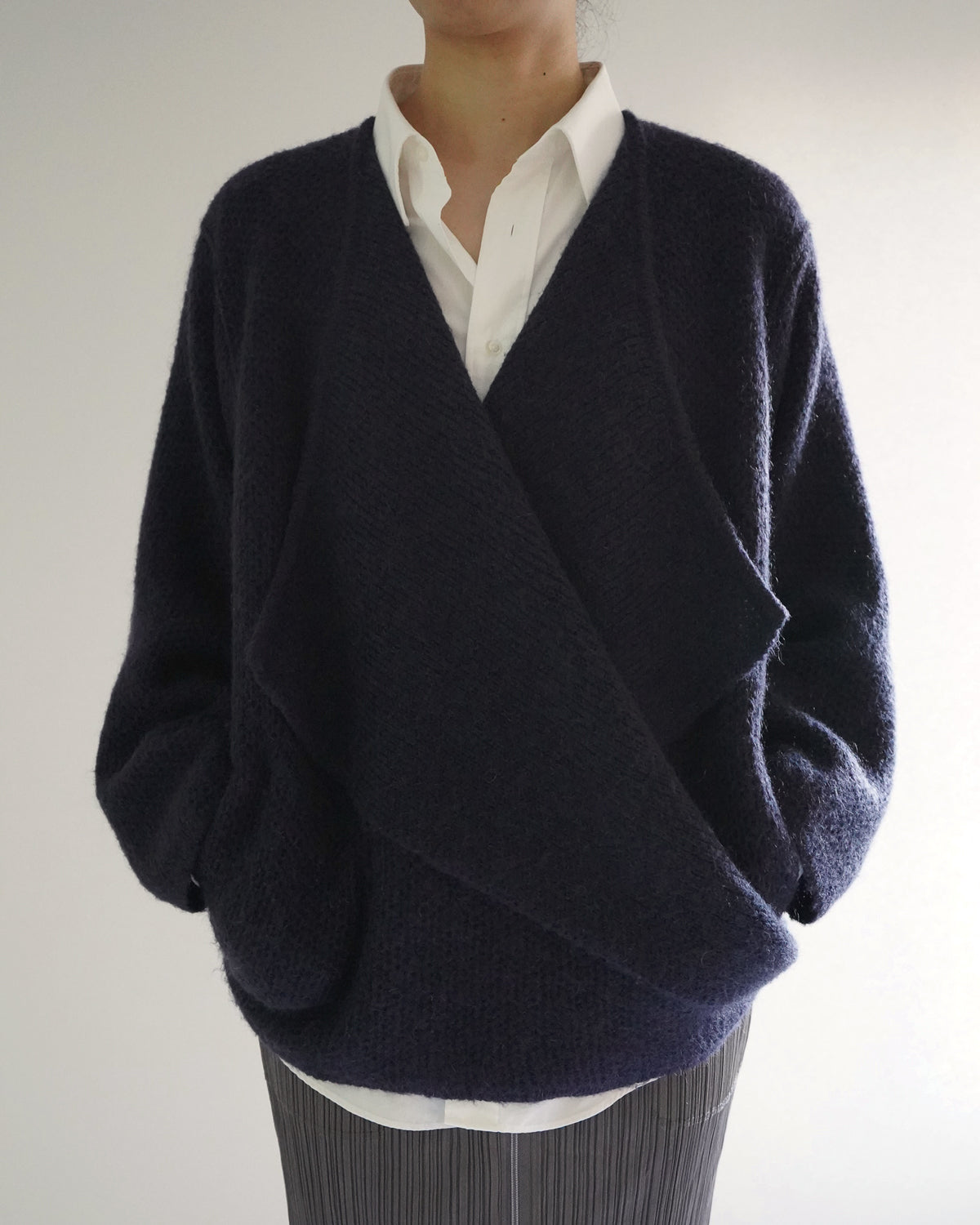  Dolman Sleeve Crossover Sweater