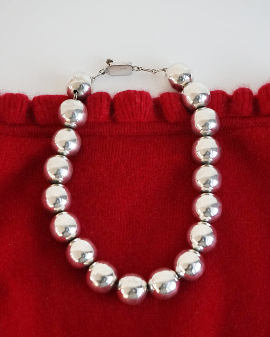 Silver Ball Necklace