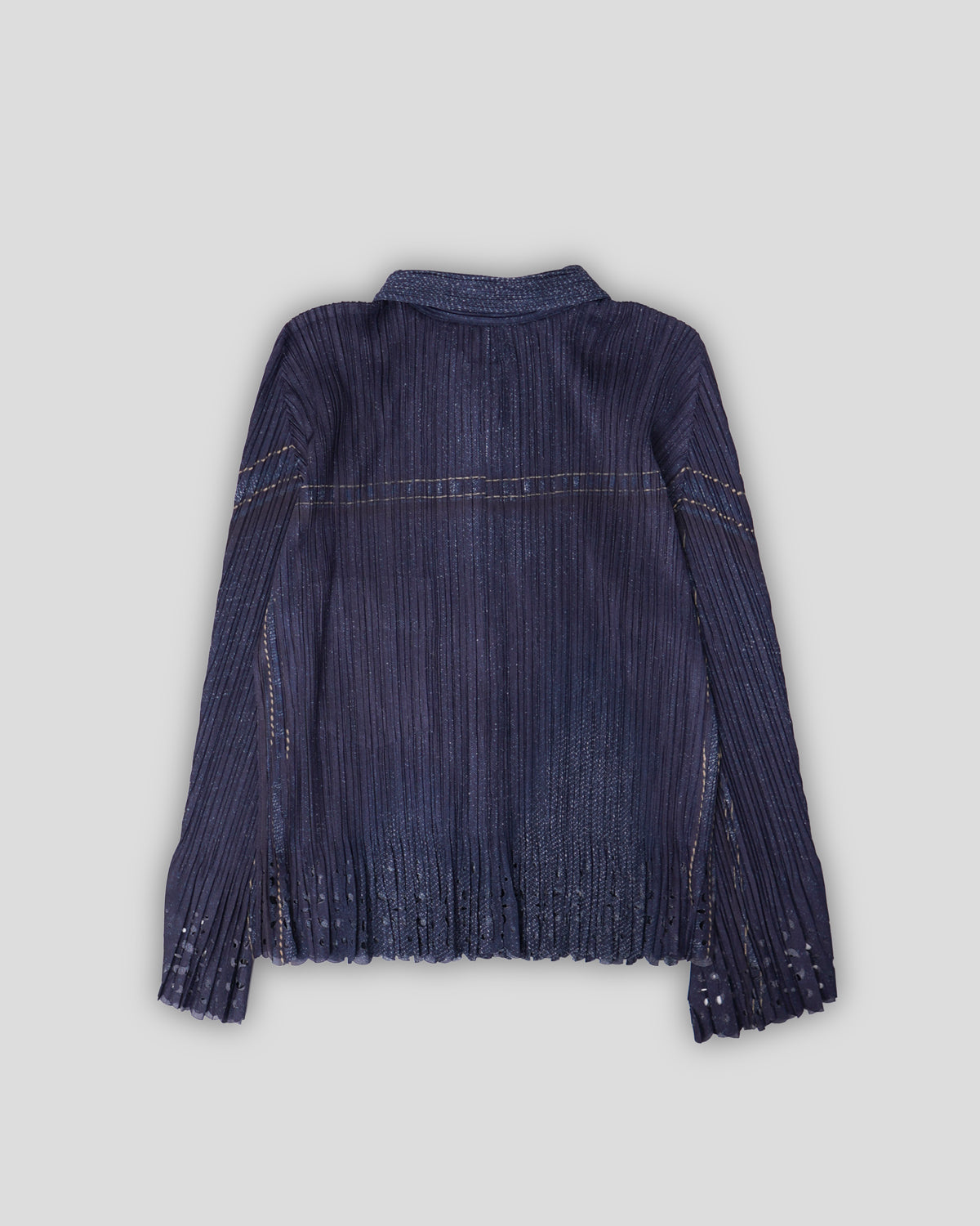 ISSEY MIYAKE PLEATS PLEASE Gジャン　ジーンズ　希少 Yahoo!オークション -「デニムジャケット」(イッセイ ミヤケ