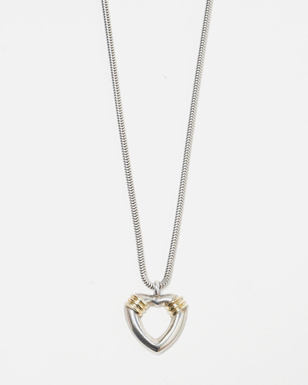 Silver x 18k Heart Necklace