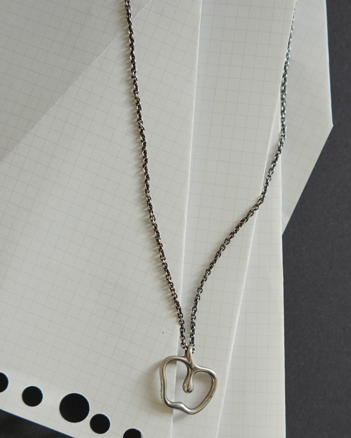Silver Apple Necklace