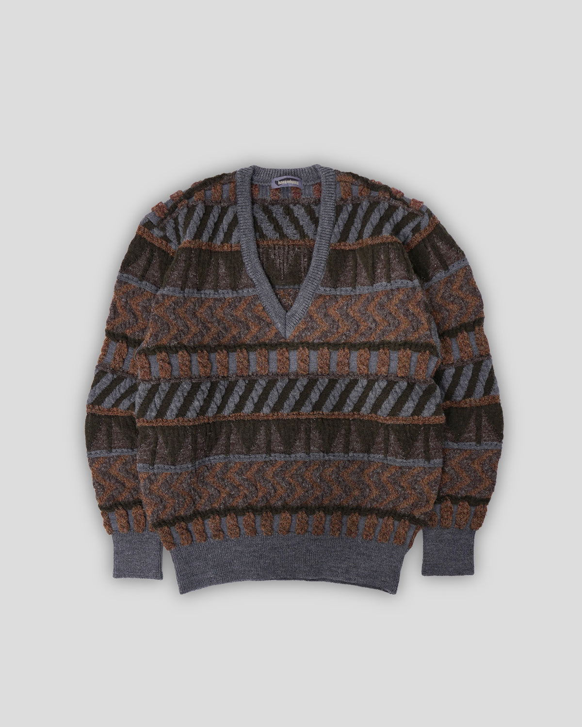 V-Neck Patterned Sweater
