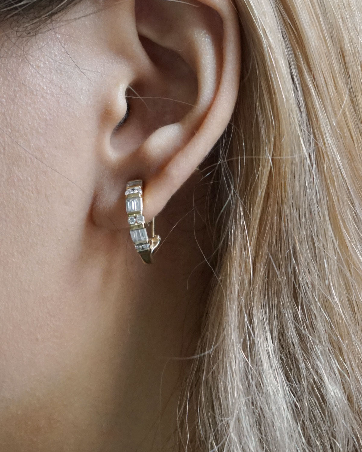 14k Gold Earrings w/ Diamonds