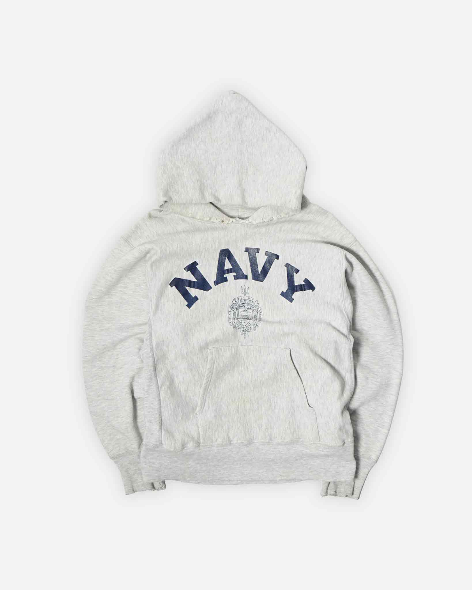 Navy Reverse Weave Hoodie – Front General Store
