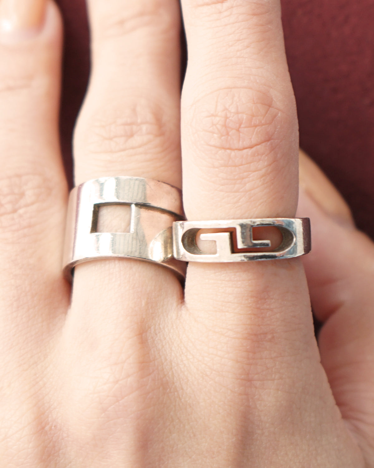 Silver GG Band Ring