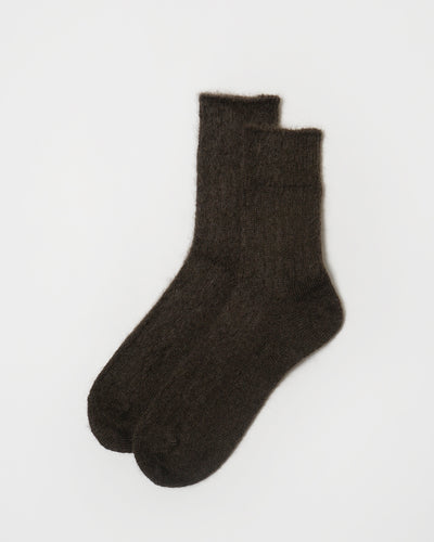 Mohair Socks / Brown