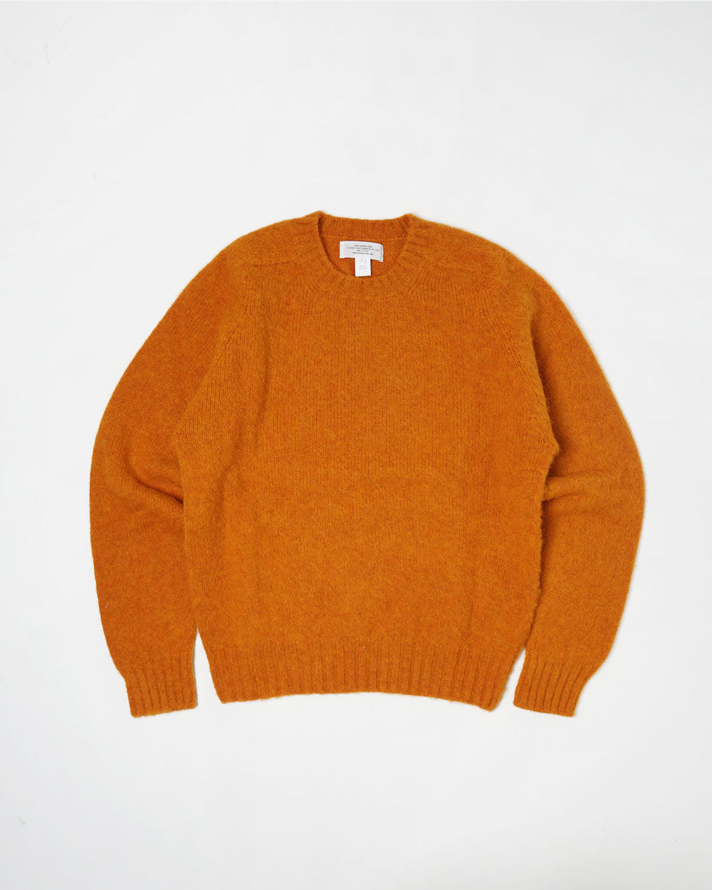 Brushed Shetland Sweater Crew Neck / Orange