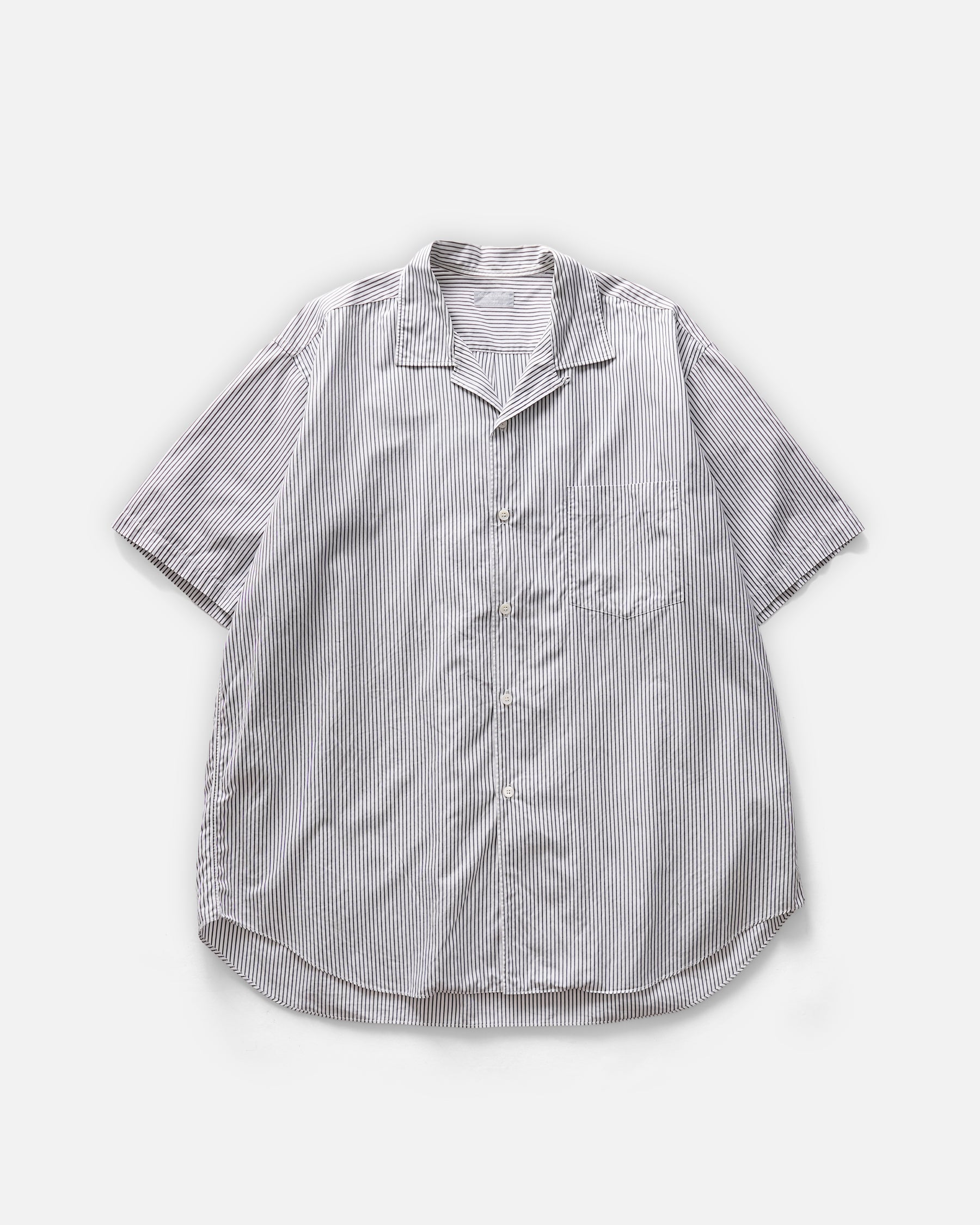トップス 46GAtmosphereStripe Open Collar SS Shirt Open-Collar S/S Striped Shirt – Front General Store
