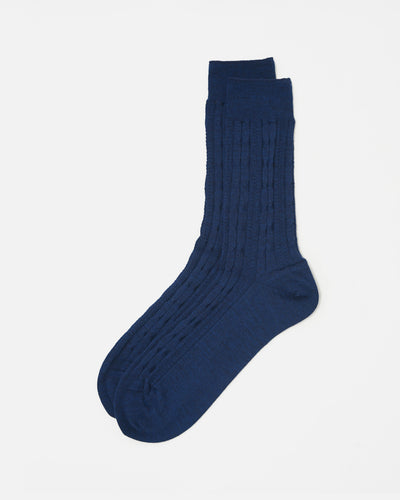 FGS Originals - Wool Cable Socks / Navy