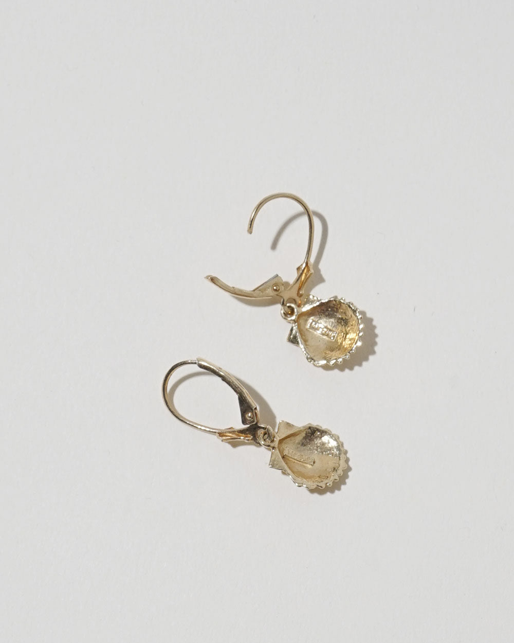 14k Gold Shell Earrings