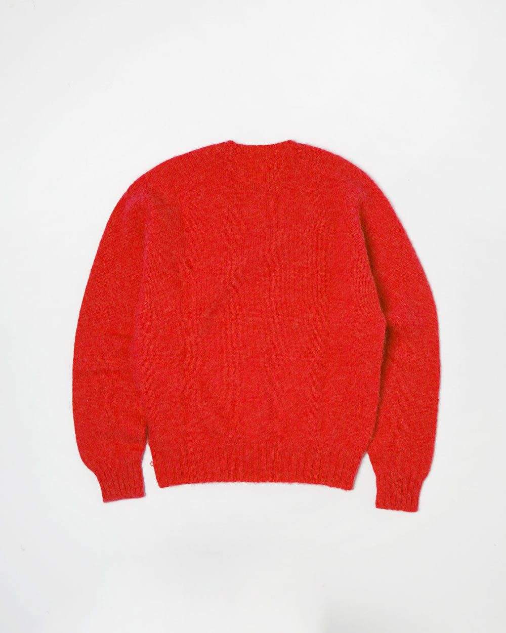 Brushed Shetland Sweater Crew Neck / Red