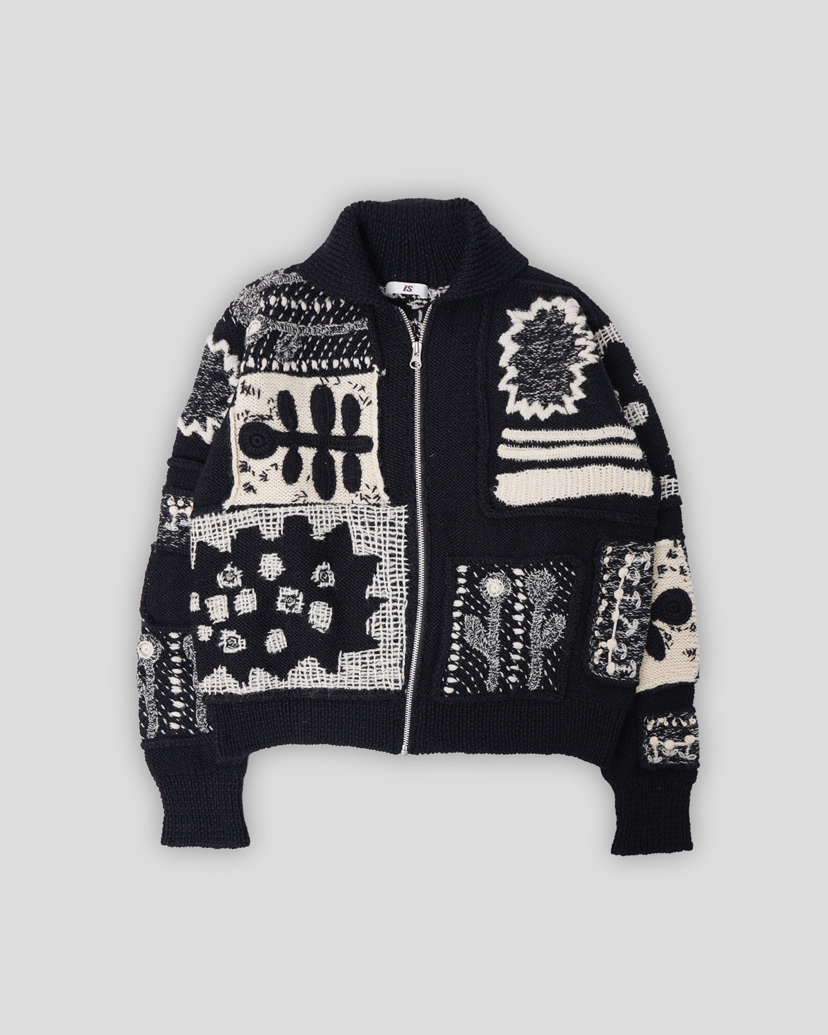 I.S. Patterned Zip-Up Cardigan