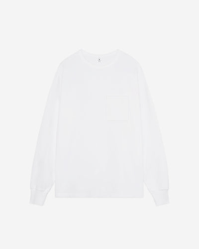 FGS Originals - Heavy-weight Pocket Long Sleeve T-shirt / White