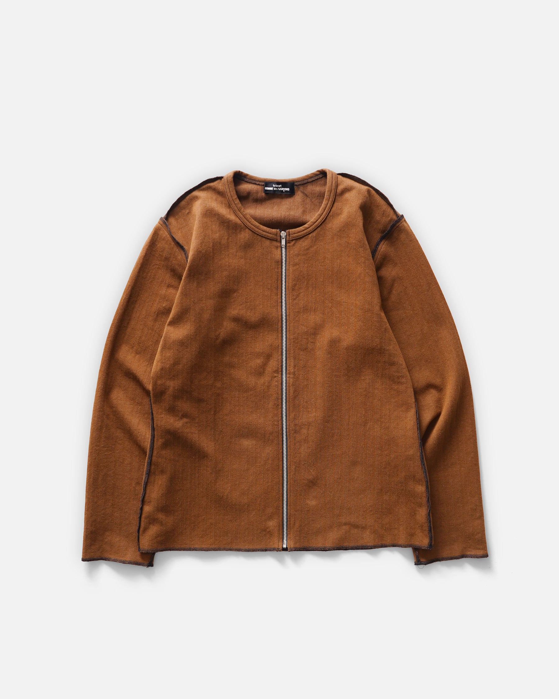 tricot COMME des GARÇONS Cotton Zip-Up Cardigan Made in Japan