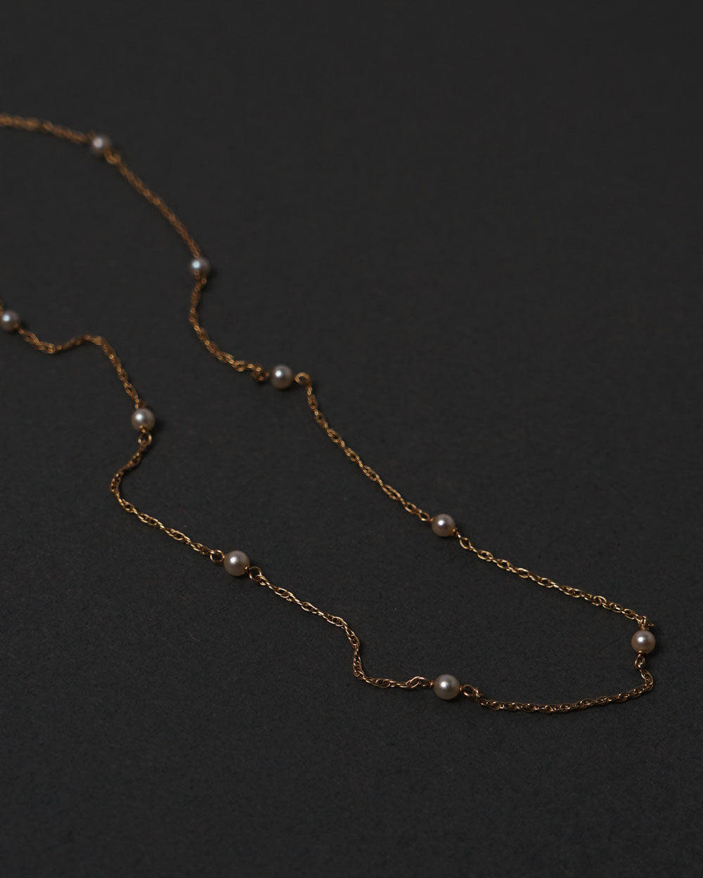 14k Gold x Cultured Pearl Chain Necklace