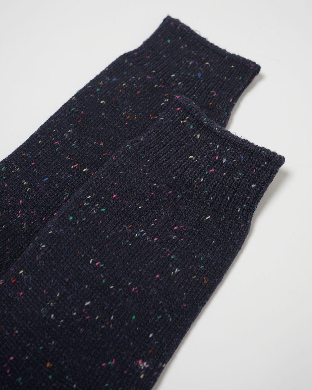 Wool Nep Socks / Navy