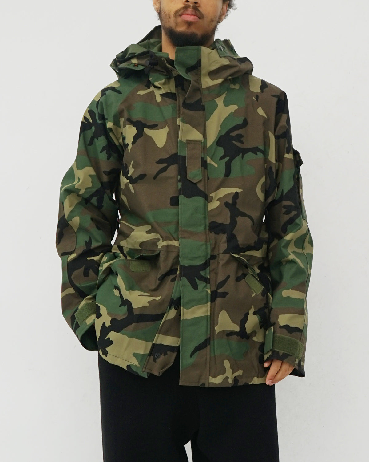 thumbnail image 2 of Mil-Tec Military Combat Anorak – Hooded Windproof Jacket With Fleece – US Woodland Camo 2 of 6