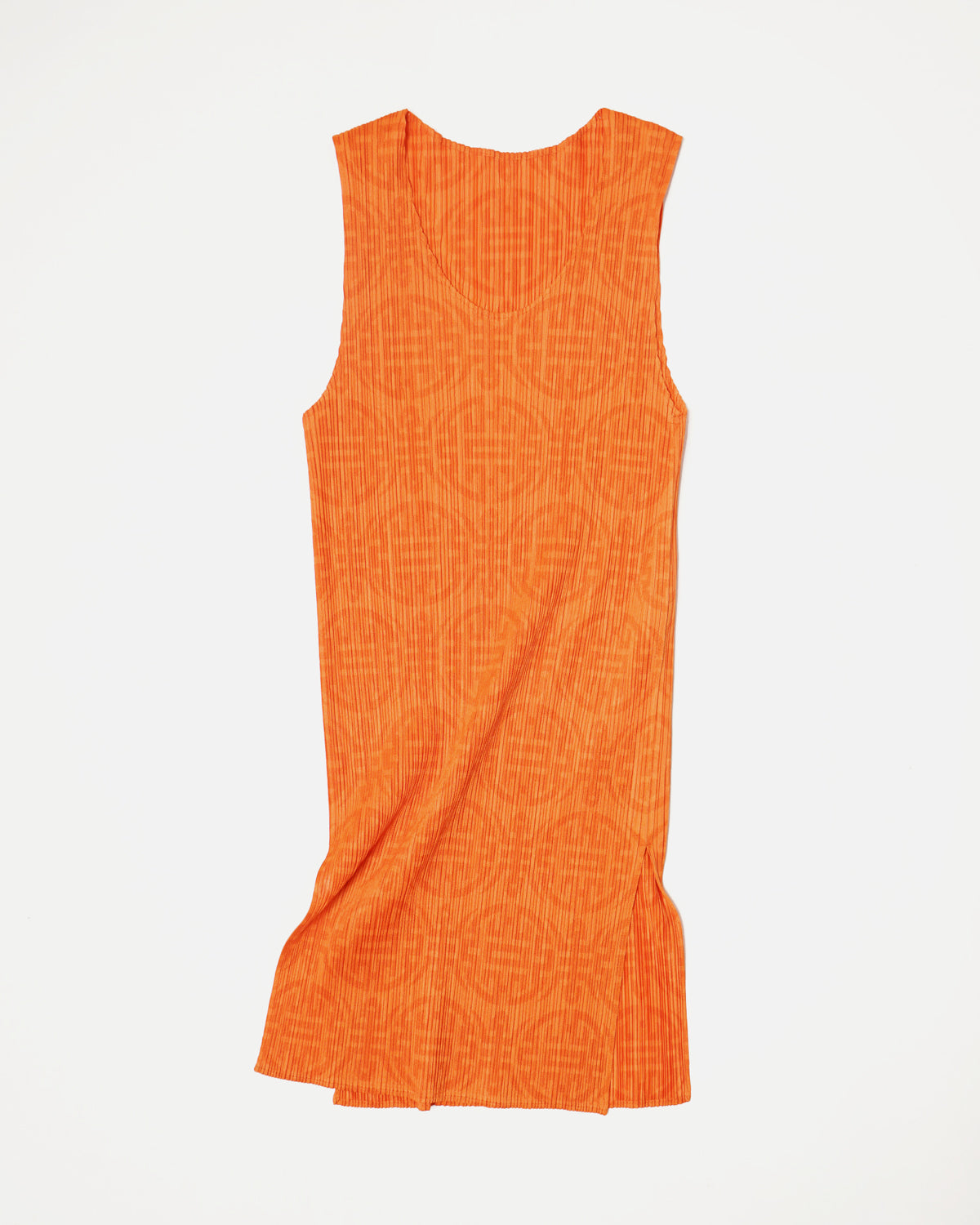 Pleats Please Asian Printed Long Tank Top