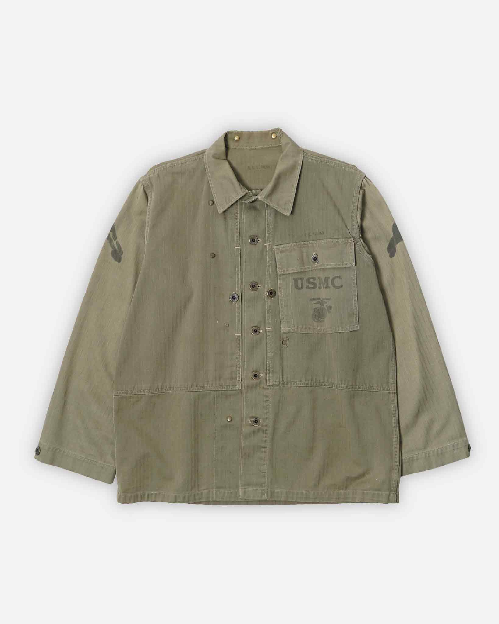 40s P-41 2トーン　ツートン　ヘリンボーン　HBT USMC 1940's USMC P-41 HBT Jacket – Front General Store
