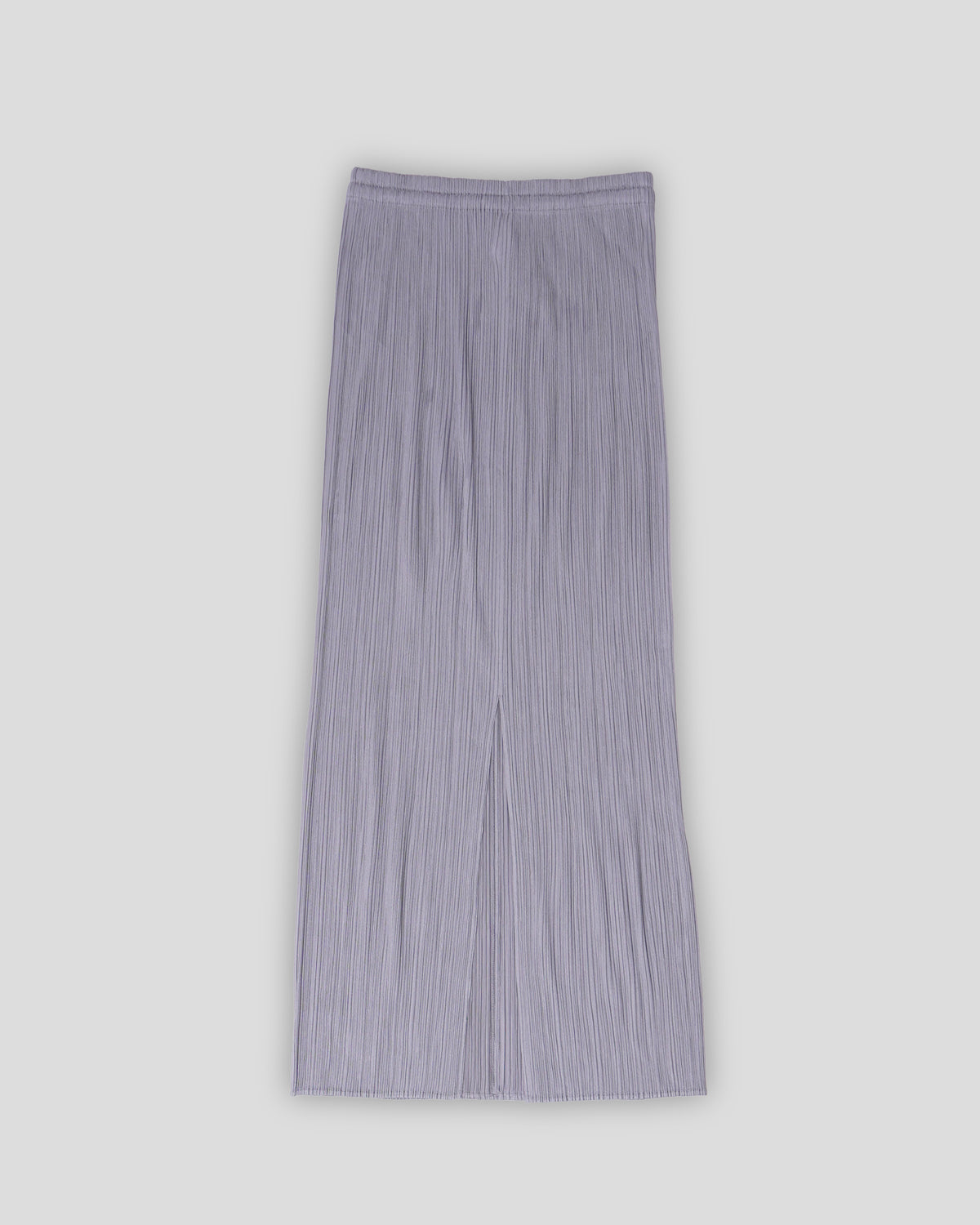 Pleats Please Front Slitted Gray long Skirt