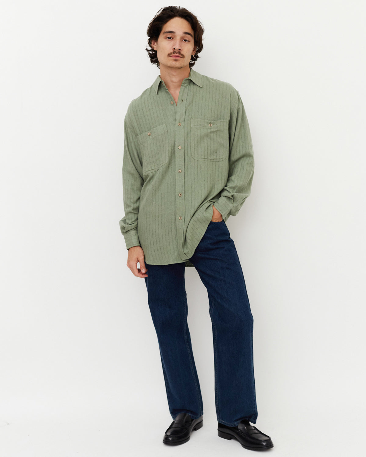 Silk Shirt / Mint Green