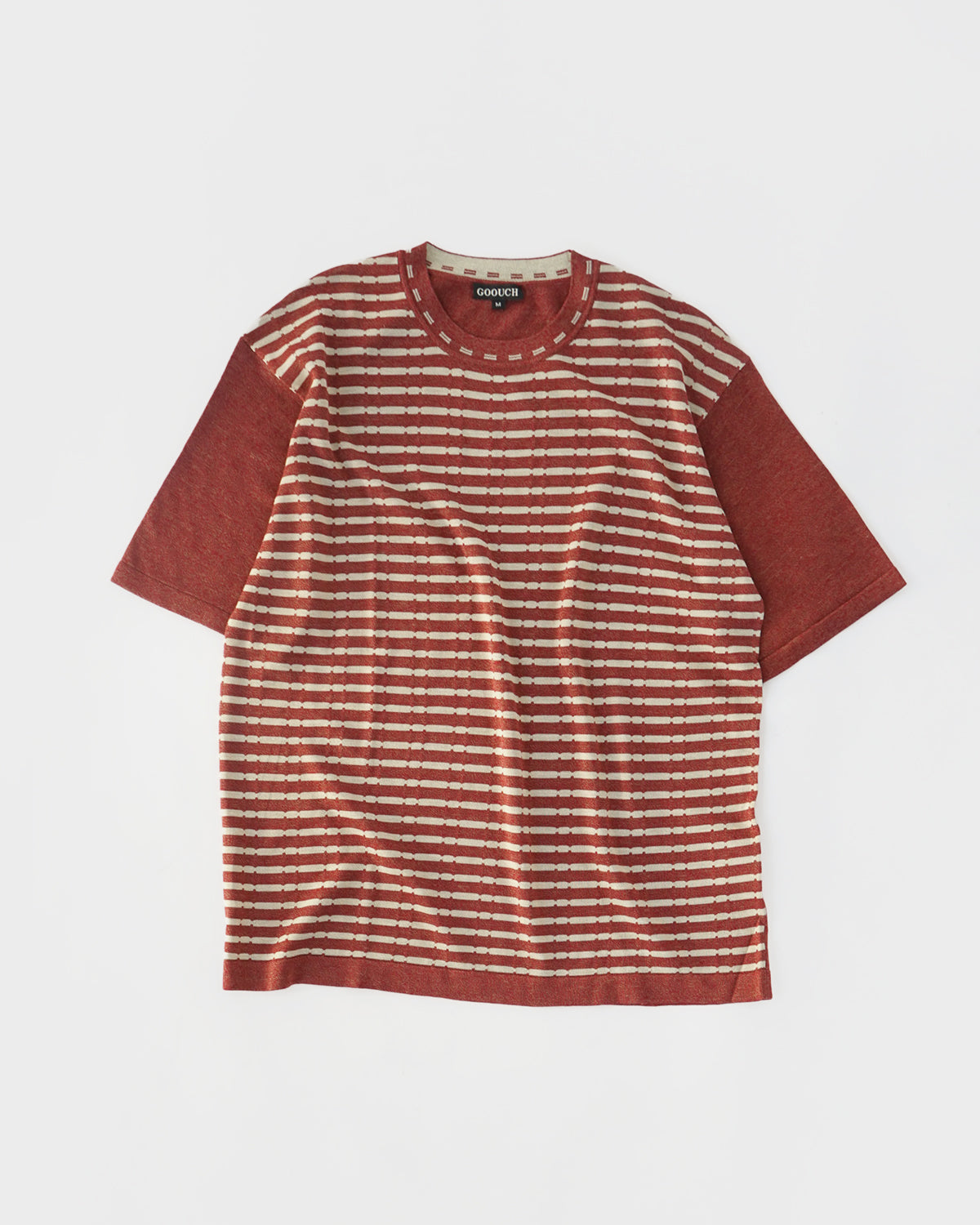 Striped Crewneck S/S / Burgundy
