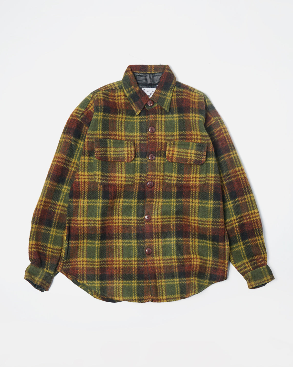 Plaid Wool Shirt / Yellow