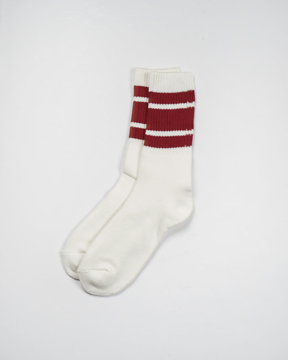Striped Skater Socks / Burgundy