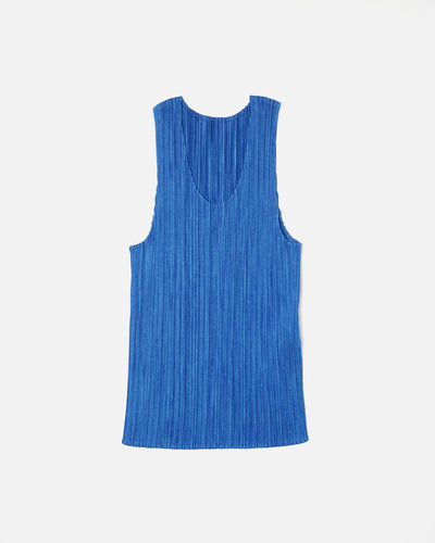 Pleats Please Blue Tank Top