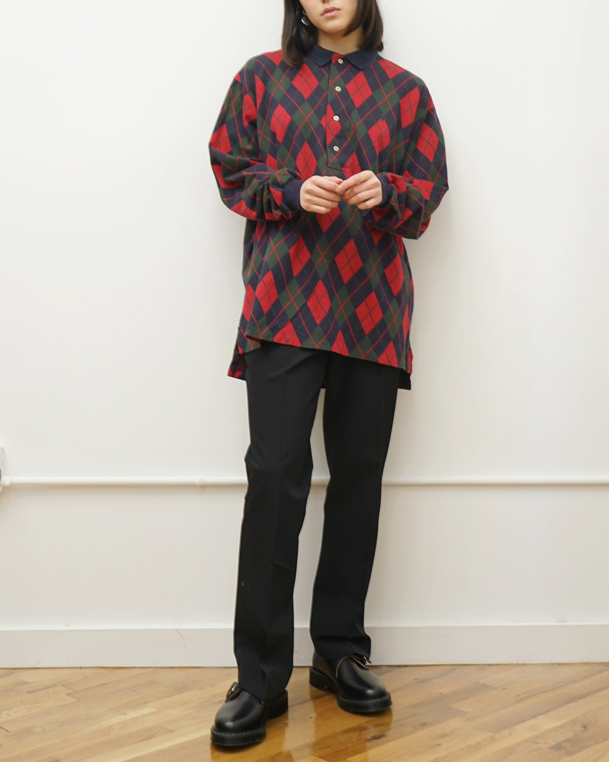 Polo by Ralph Laurenアーガイルポロsize:L Knit Polo L/S / Navy Argyle – Front General Store