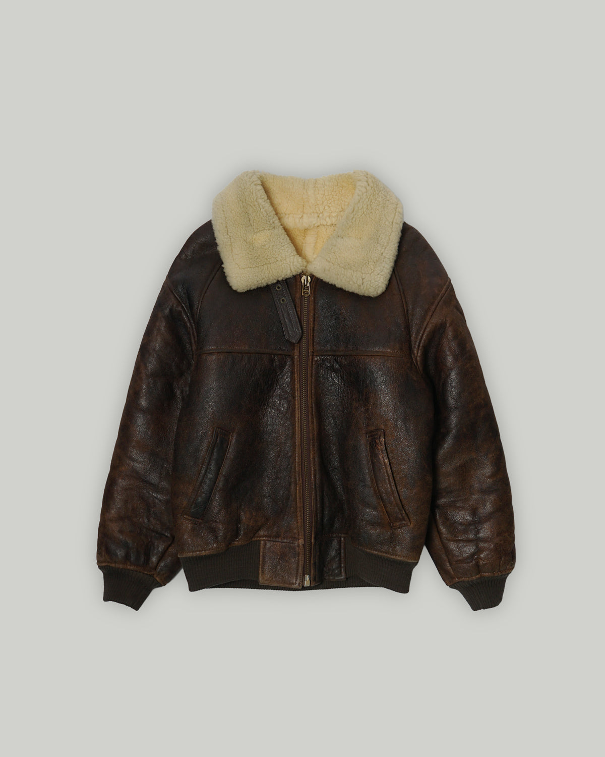 B-3 Zip Up Shearling Jacket
