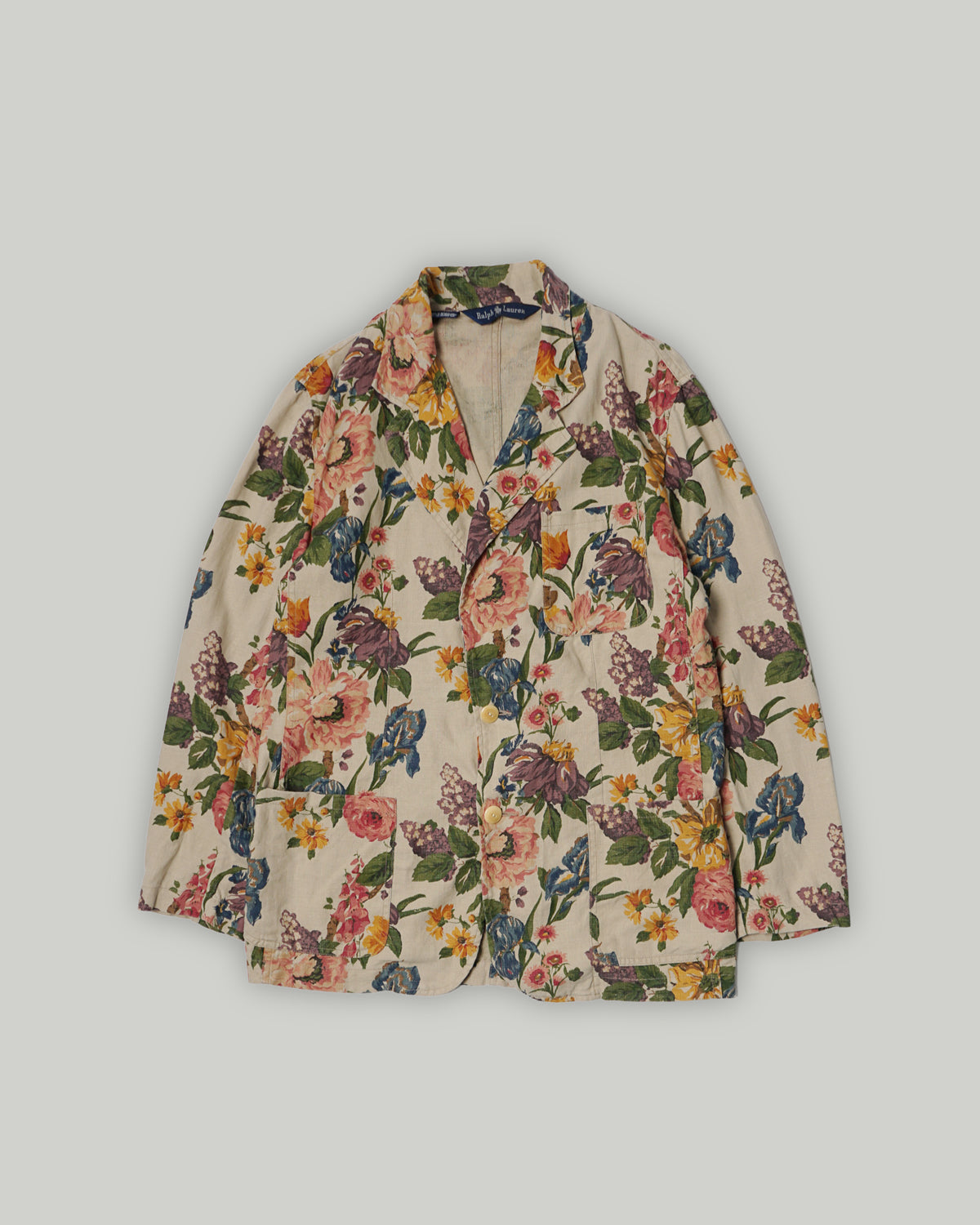 Flower Printed Linen Jacket