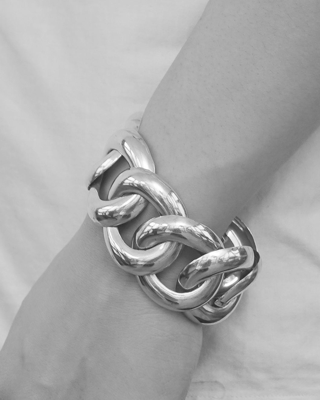 Silver Wide Chain Bracelet – Front General Store