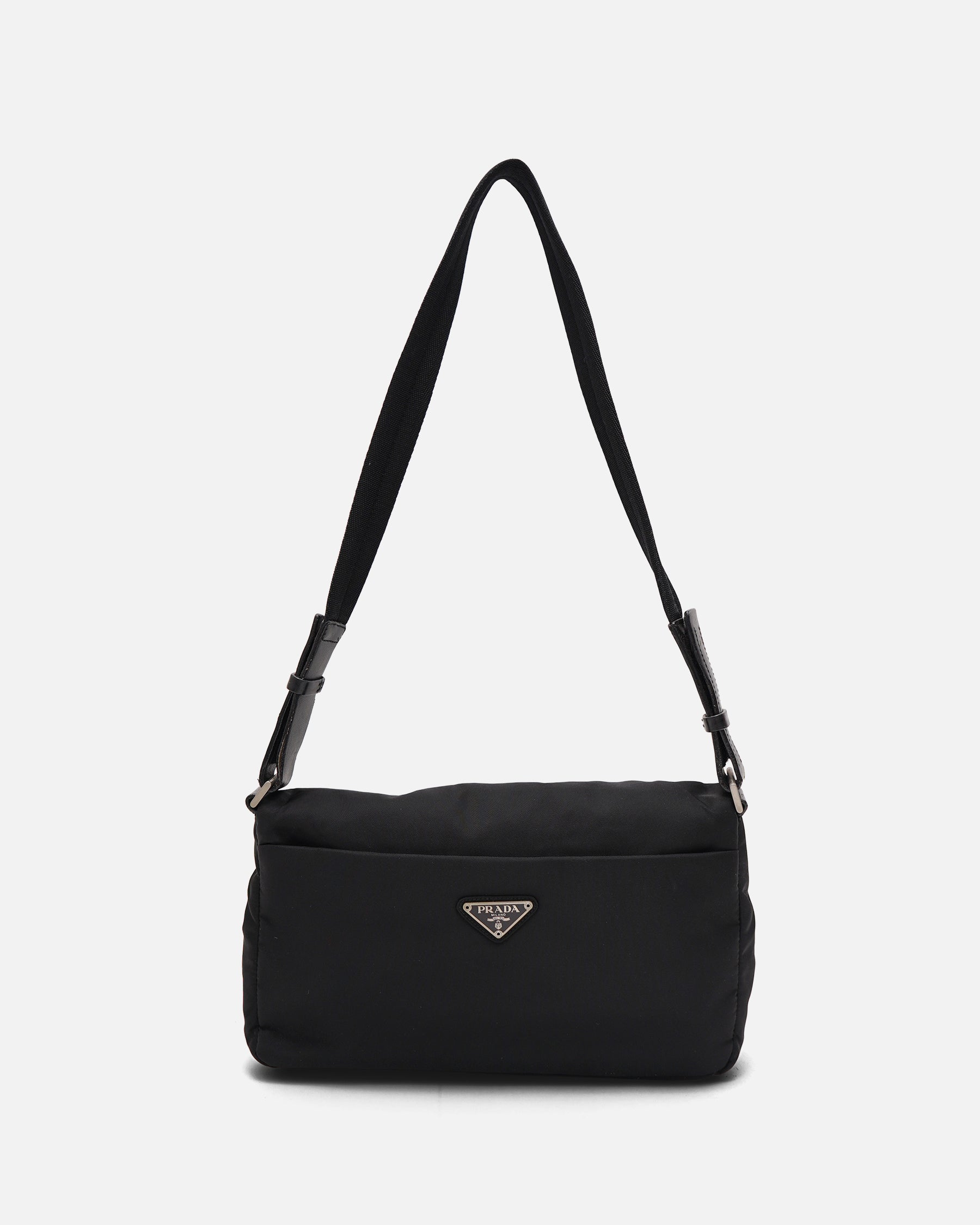 PRADA Tessuto Nylon One Shoulder Bag Made in Italy – Front General
