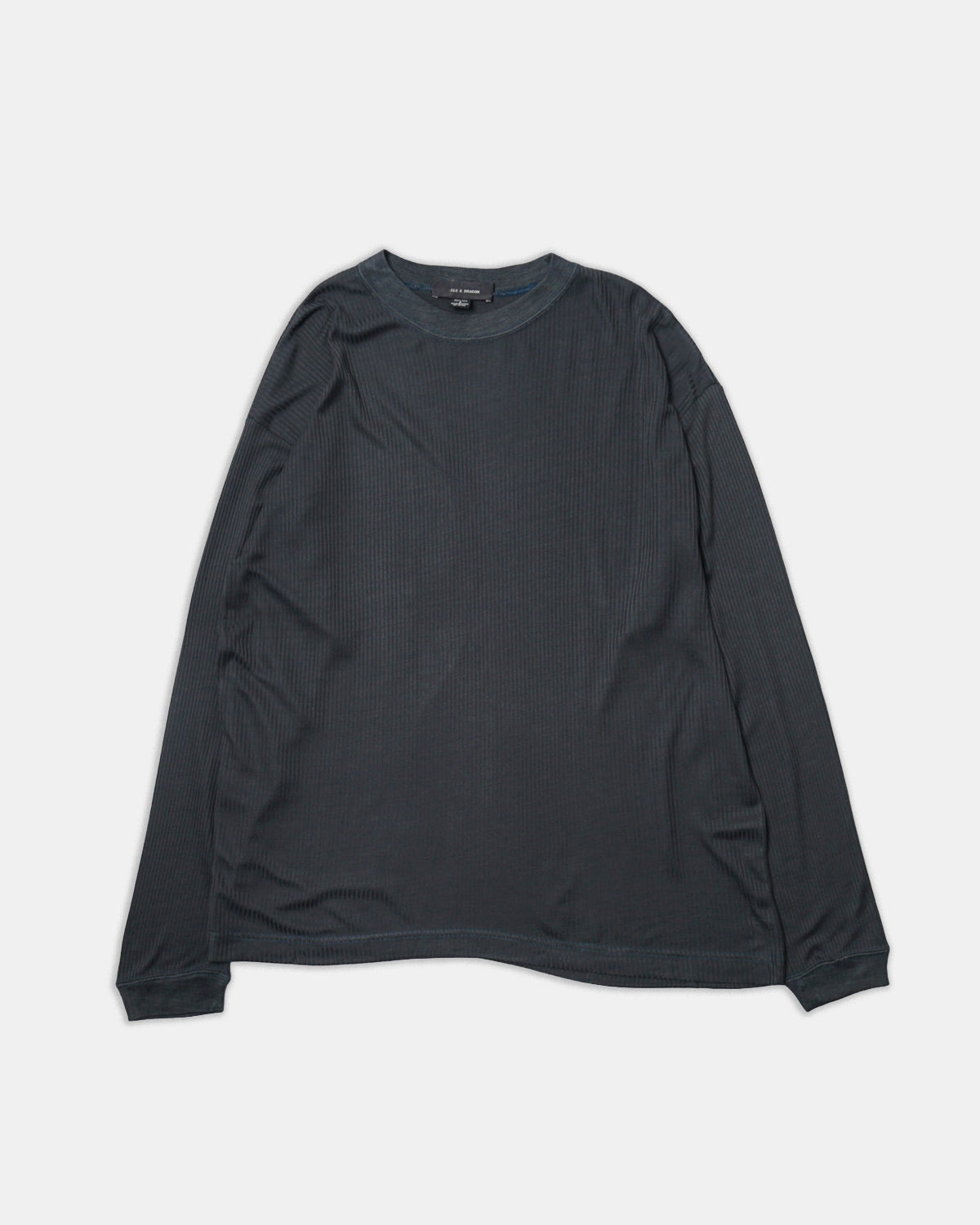 Silk Rib Tee L/S / Dark Gray