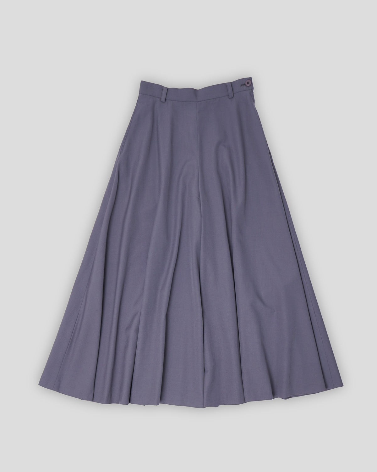 Gray Wool Wide Culottes W:26