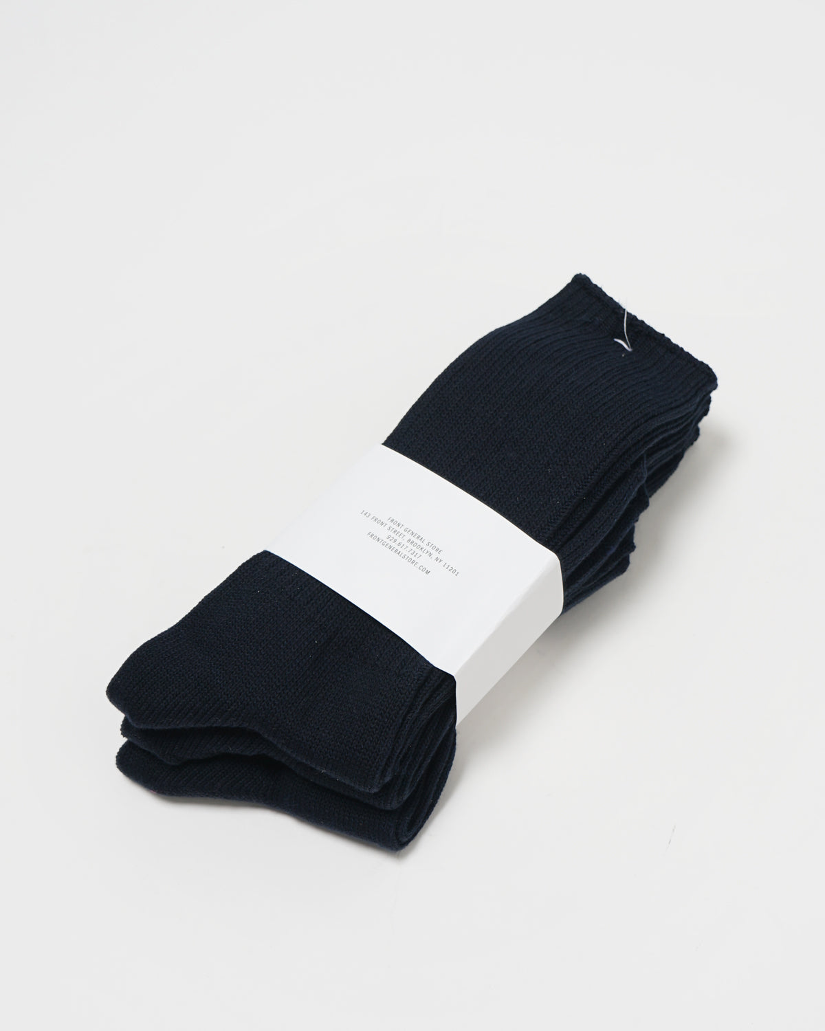 3-Pack Organic Cotton Rib Crew Socks / Navy
