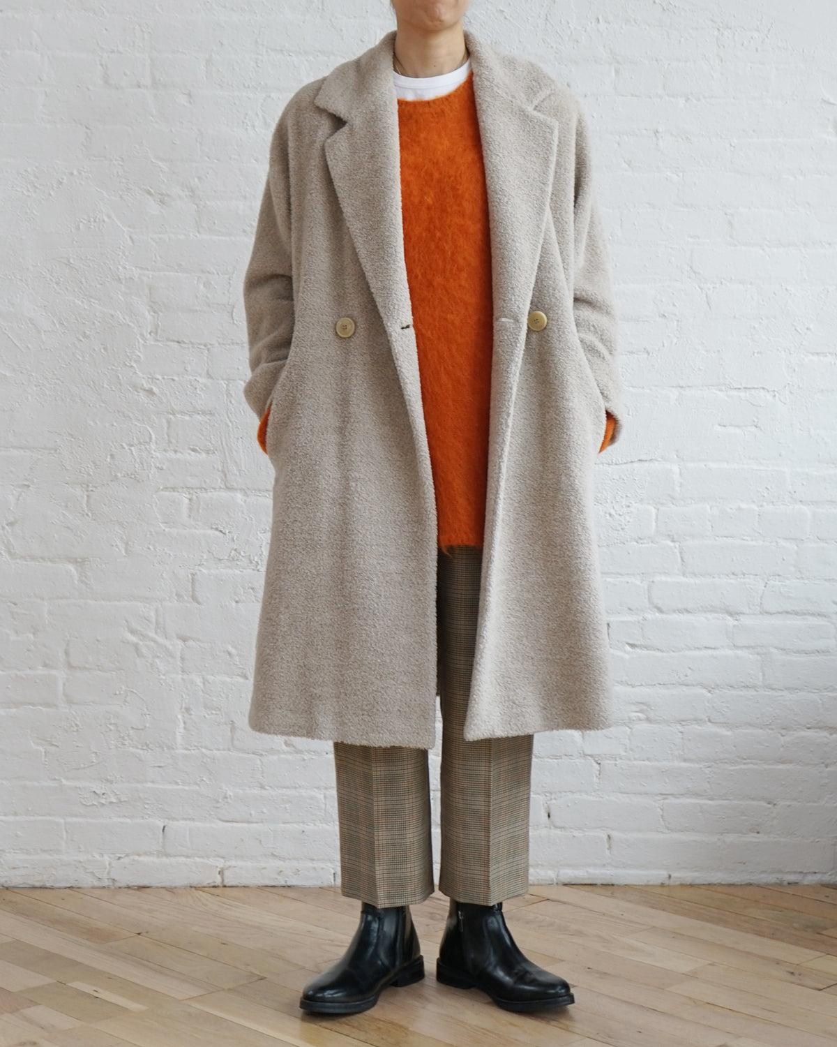 Alpaca Blended Wool Coat