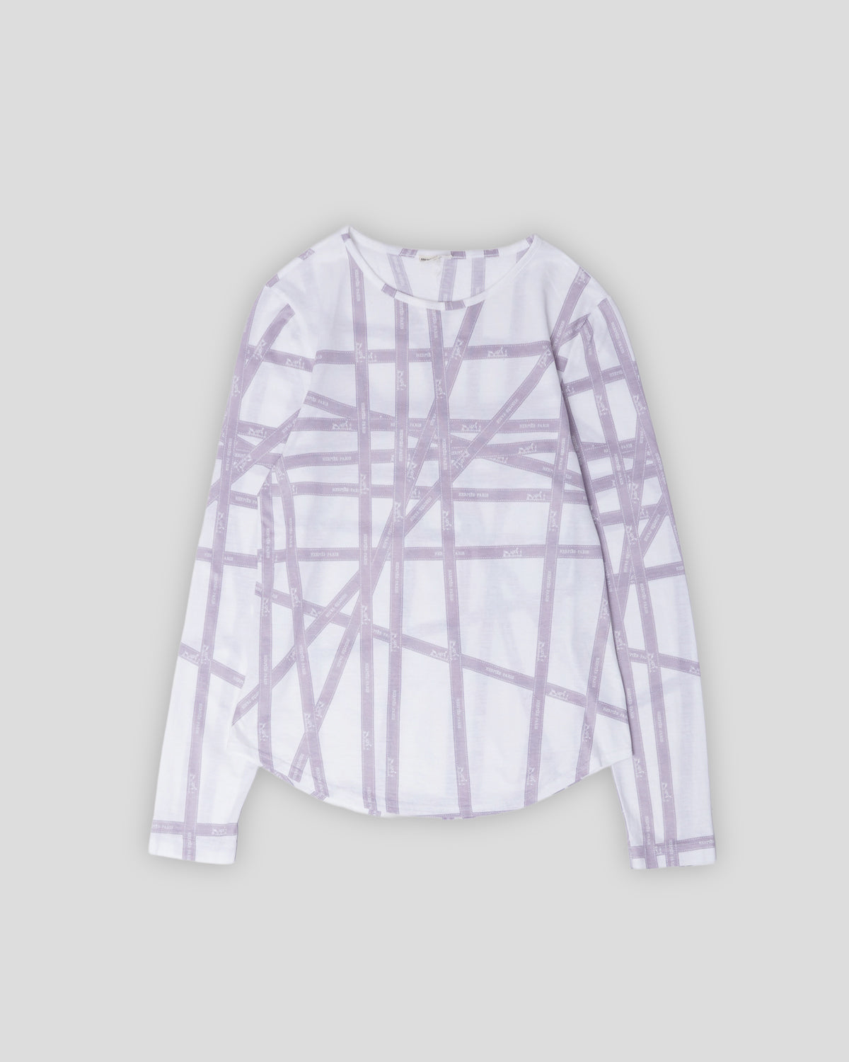 Ribbon Printed L/S T-Shirt