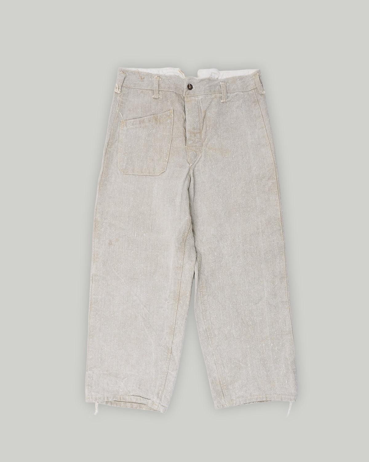 Washed Canvas Work Trousers