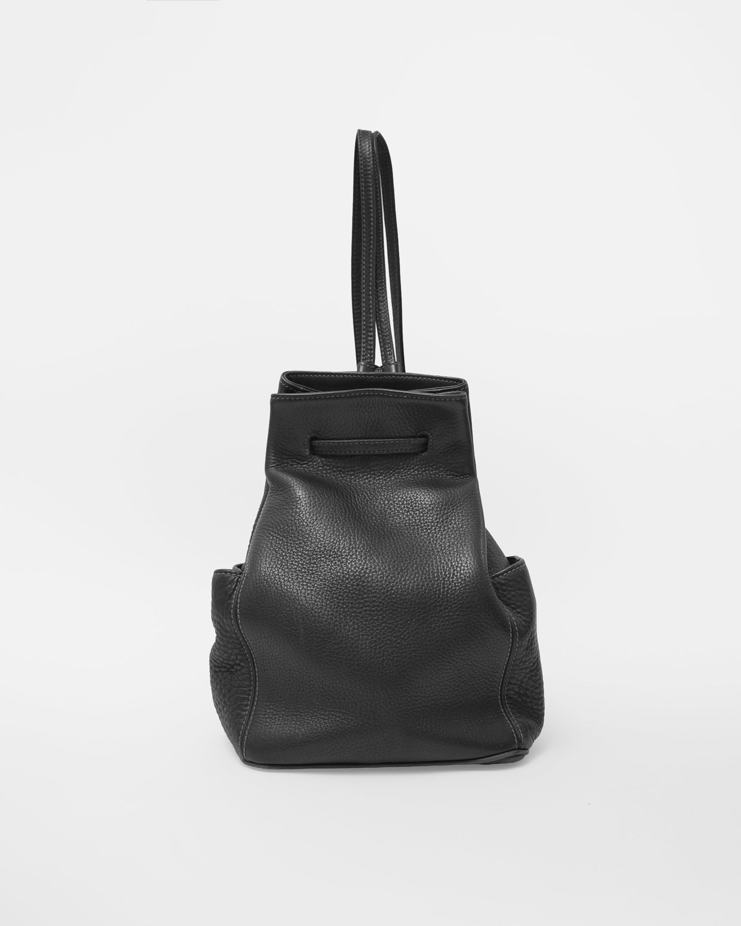 Black Leather Backpack