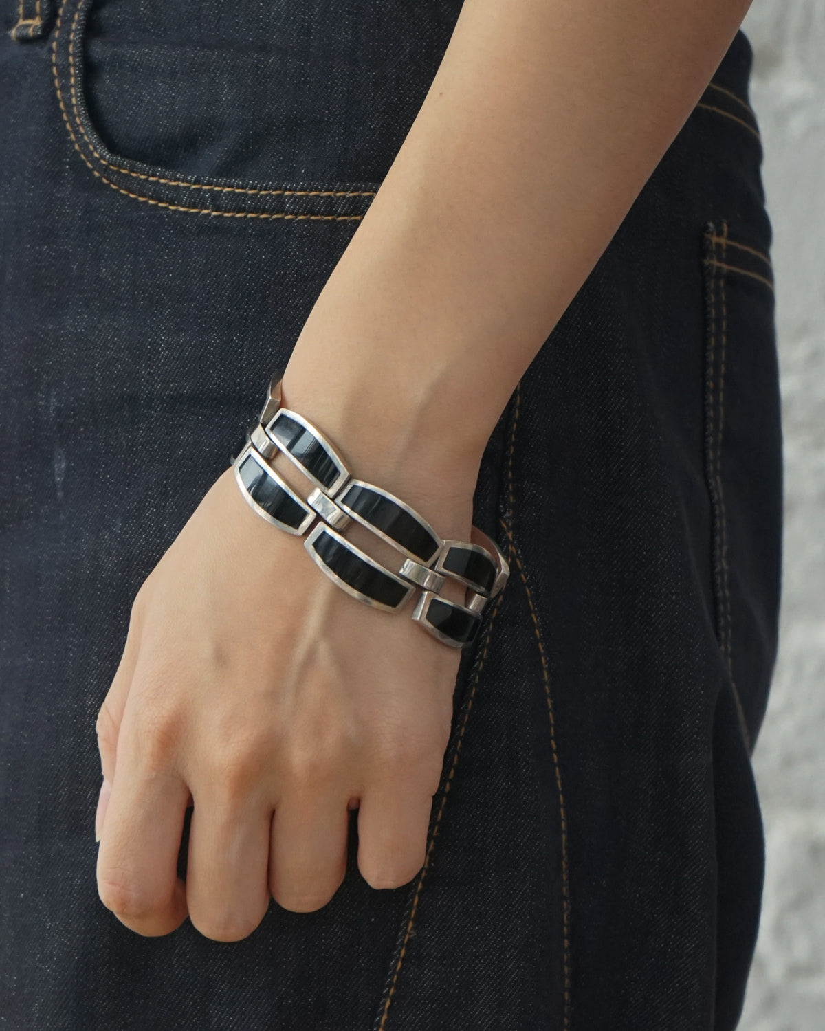 Silver x Onyx Bracelet