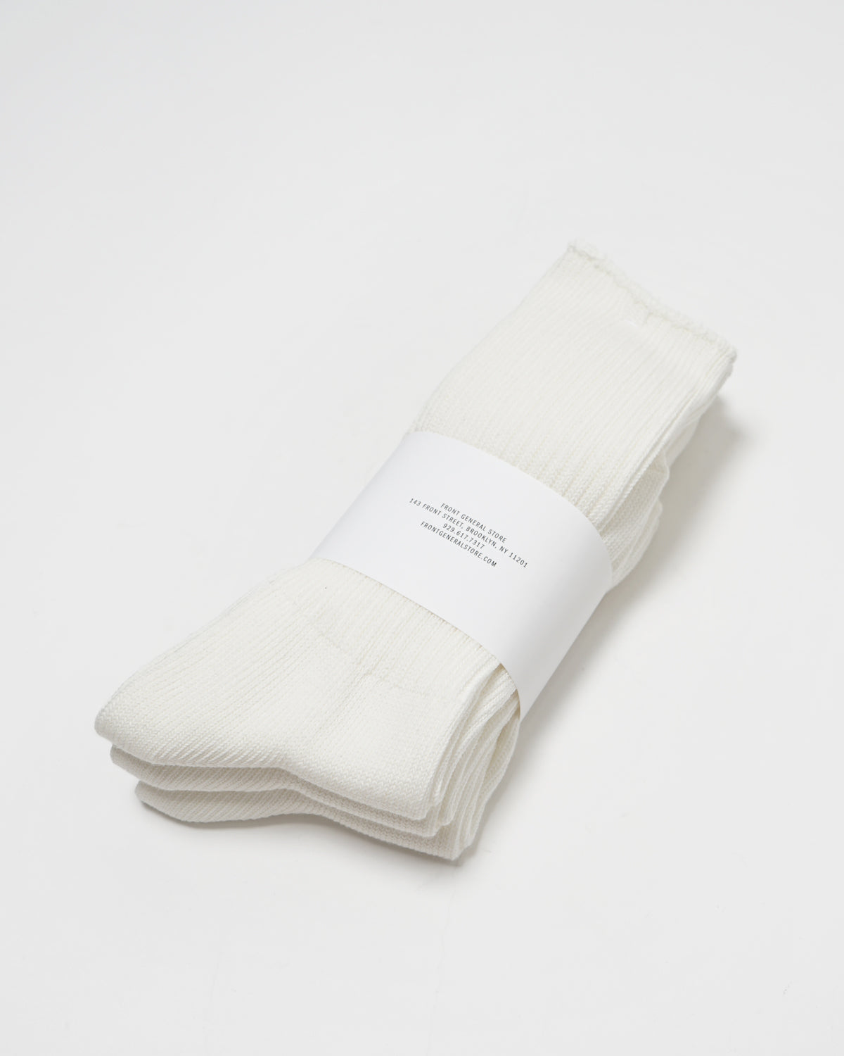 3-Pack Organic Cotton Rib Crew Socks / Off White
