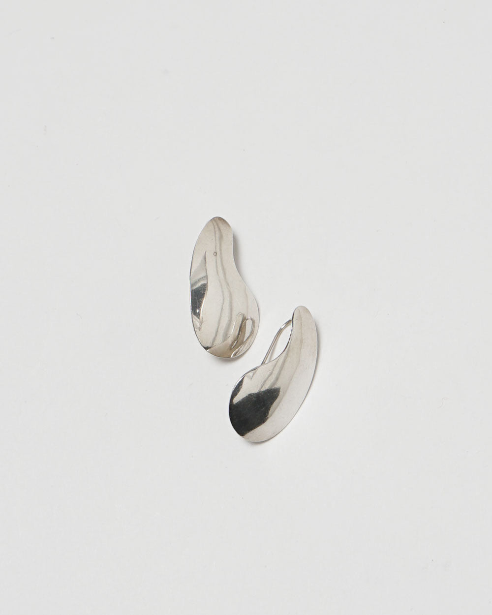 Silver Bean Shape Earrings