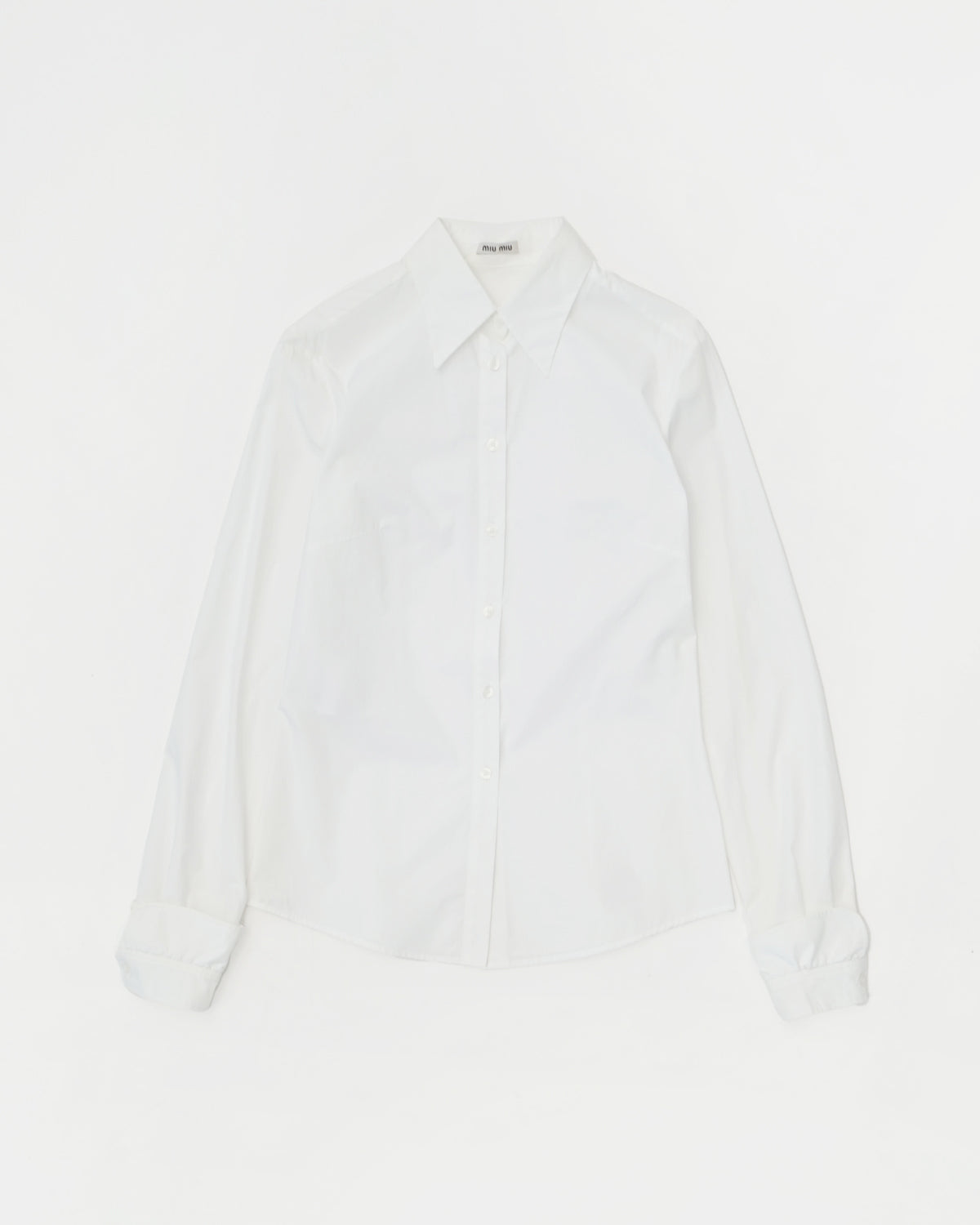 Frilled Sleeve Cotton Shirt