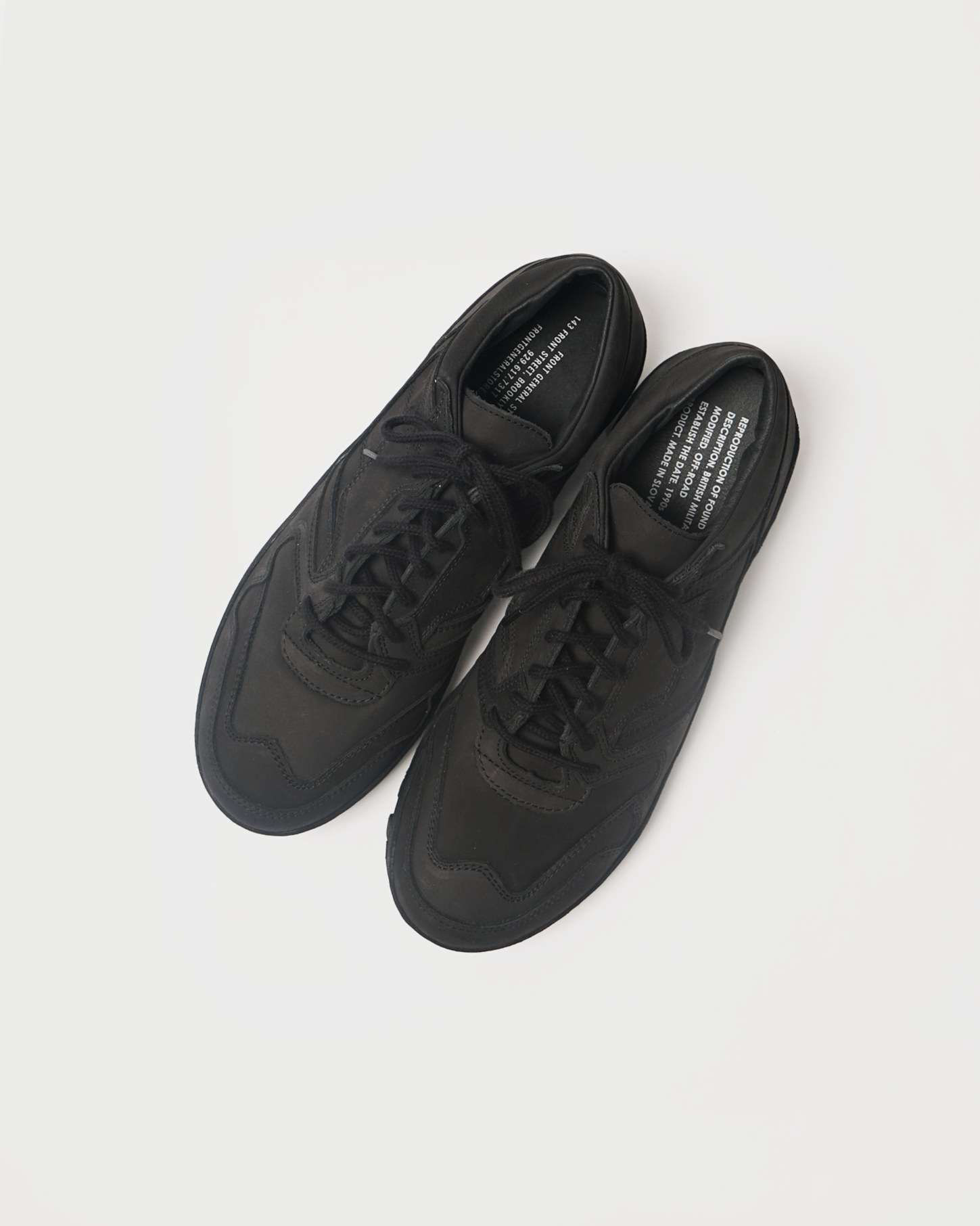 British Military Trainer 1858FG / Black Nubuck – Front General Store British Military Trainer 1858FG / Black Nubuck – Front General Store