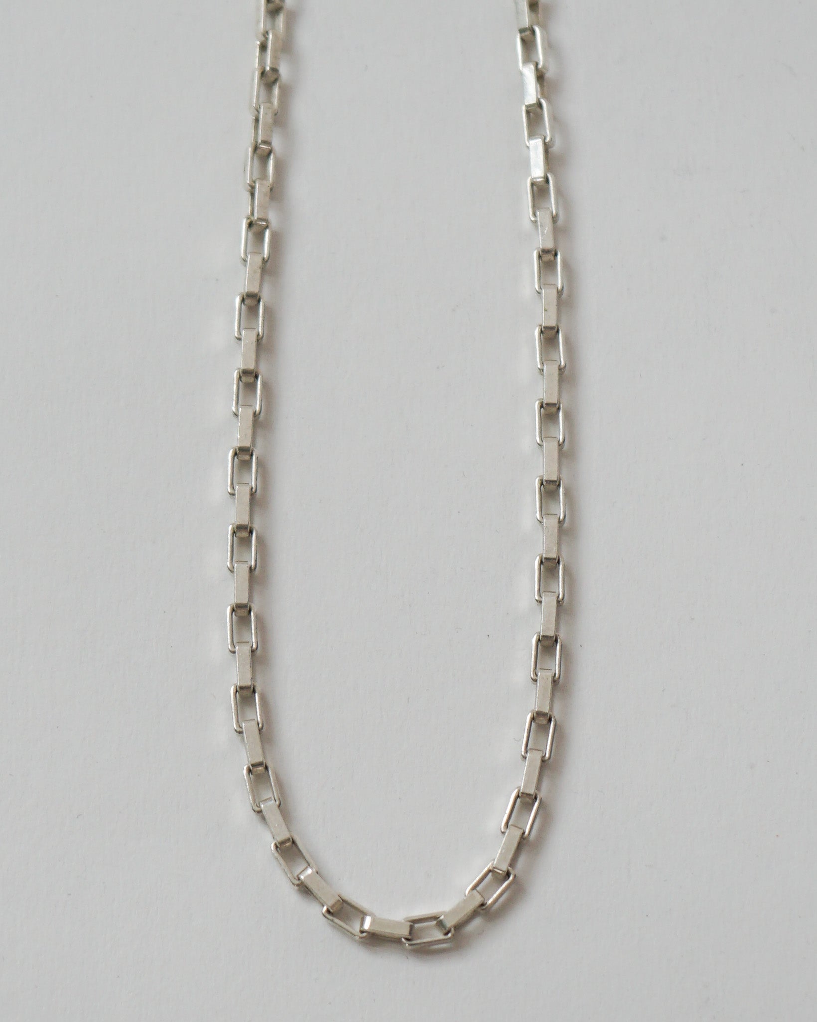 Silver Box Chain Necklace