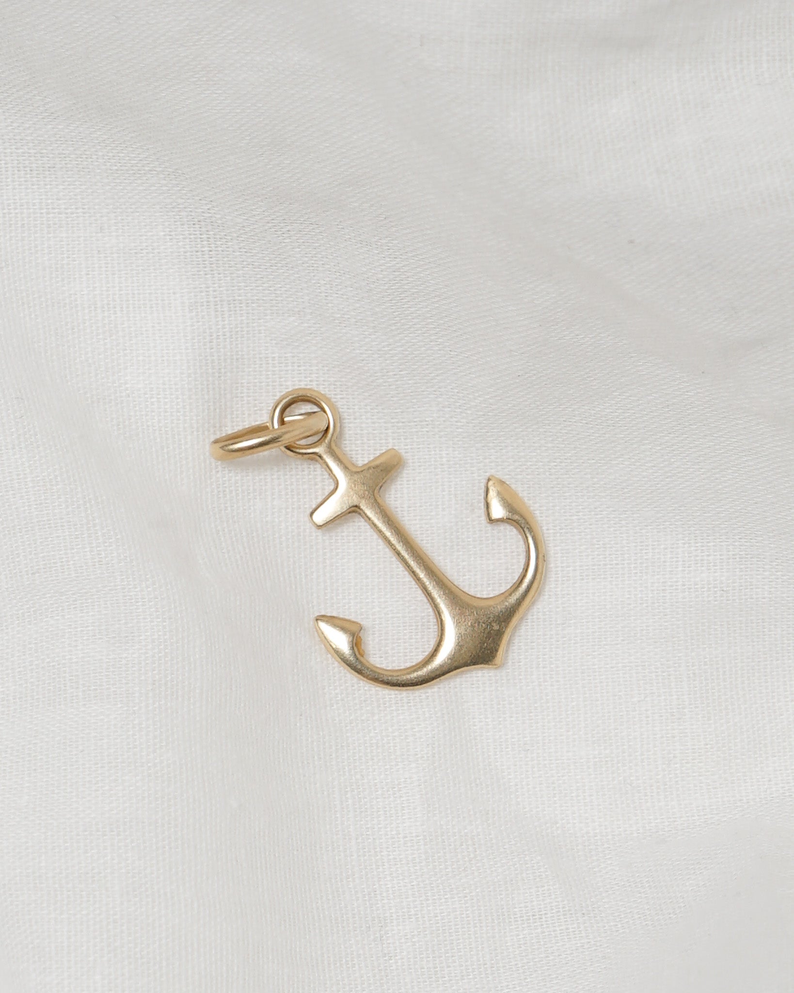 14K Gold Anchor Charm