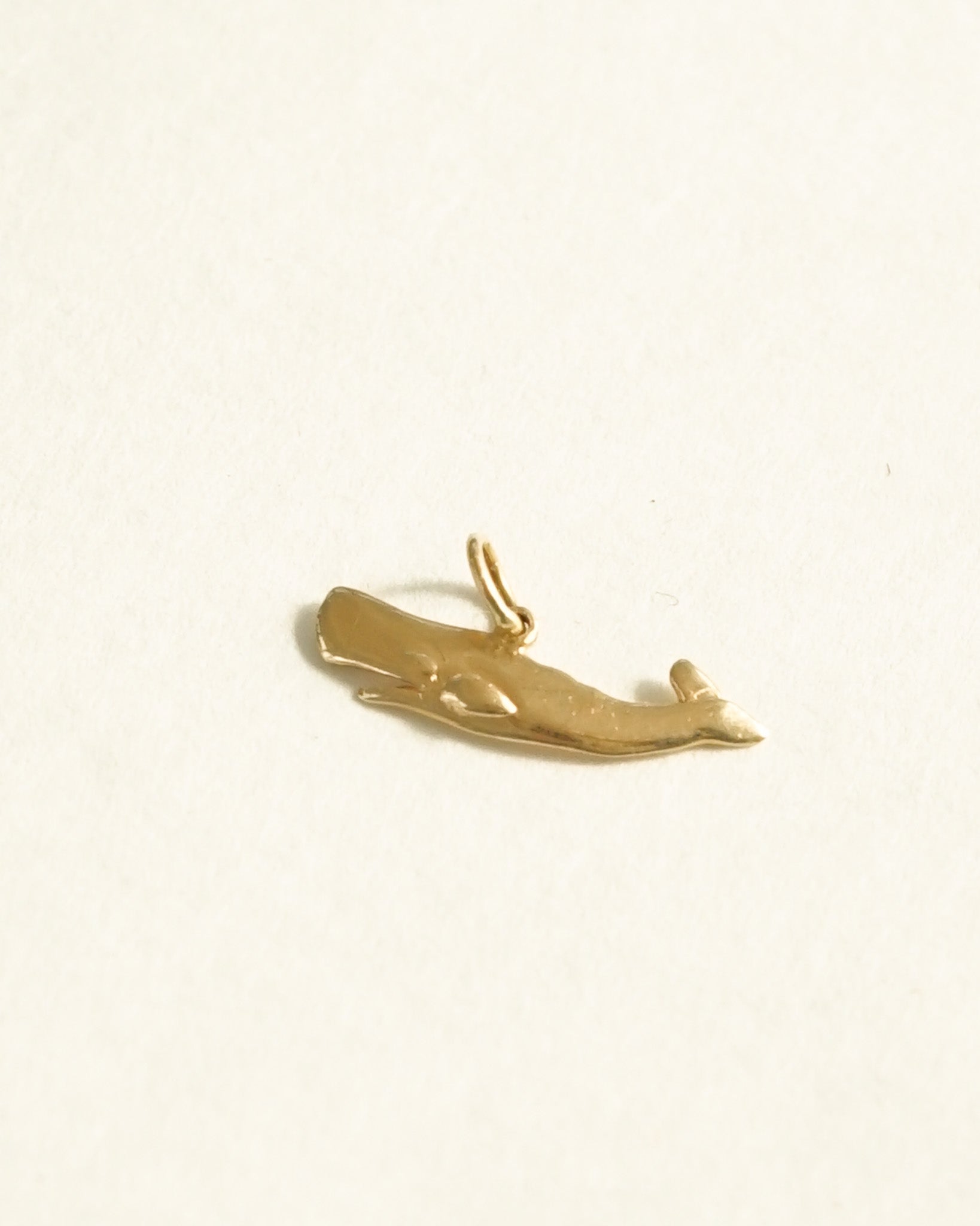 14k Gold Whale Charm