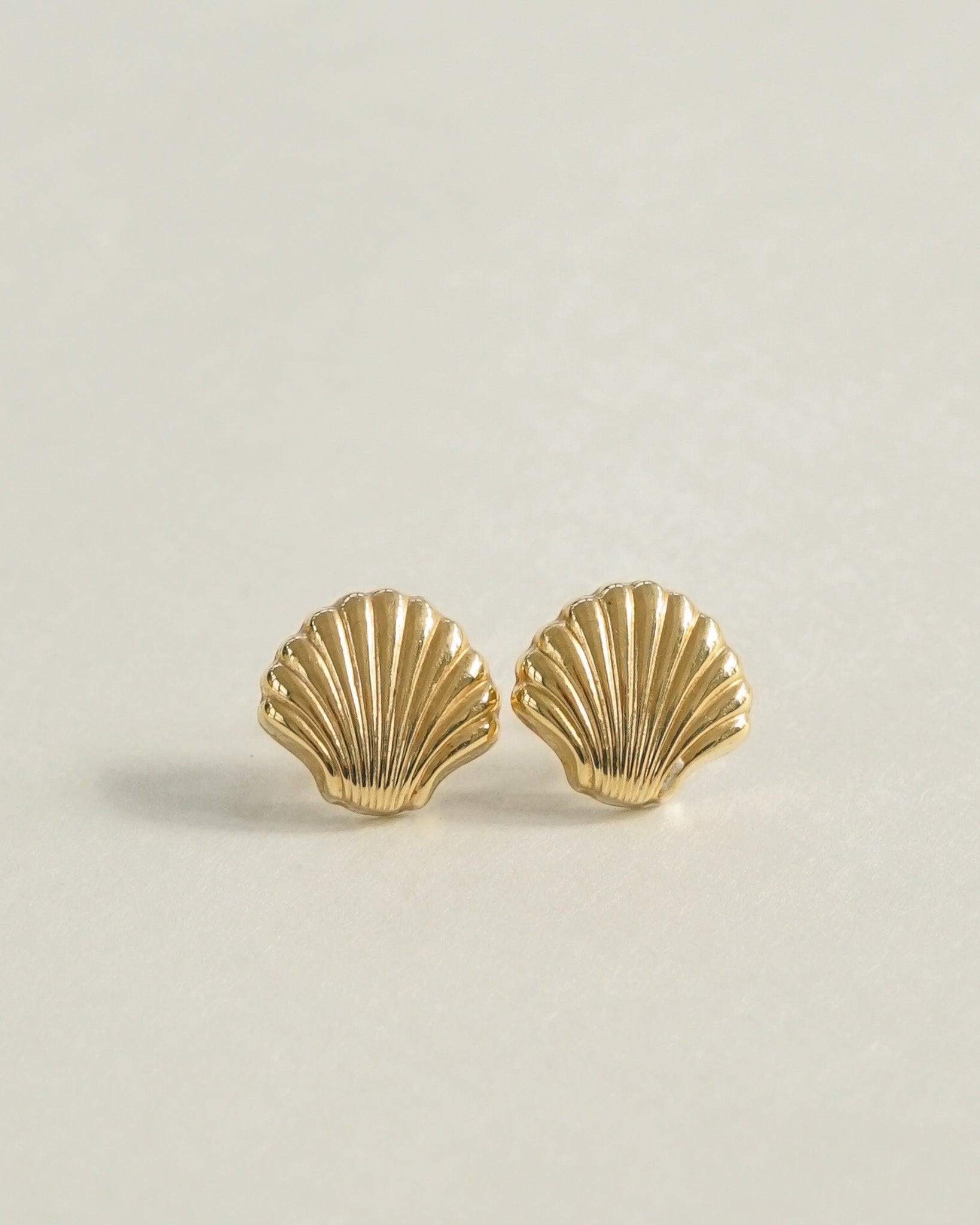 14k Gold Shell Earrings